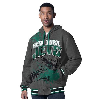 Men's G-III Sports by Carl Banks Green/Charcoal New York Jets Dual Threat Reversable Full-Zip Hooded Jacket