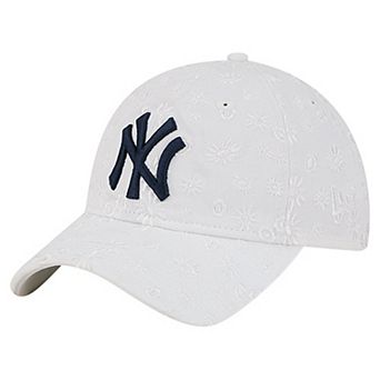 Women's New Era White New York Yankees Floral Mesh 9TWENTY Adjustable Hat