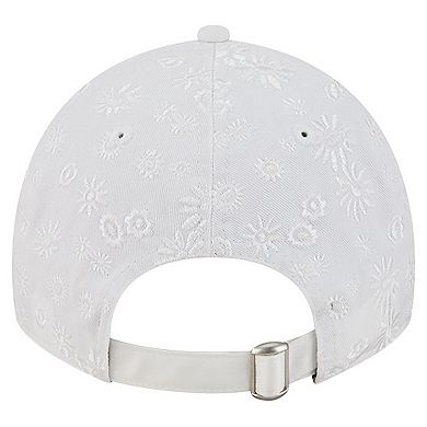 Women's New Era White New York Yankees Floral Mesh 9TWENTY Adjustable Hat
