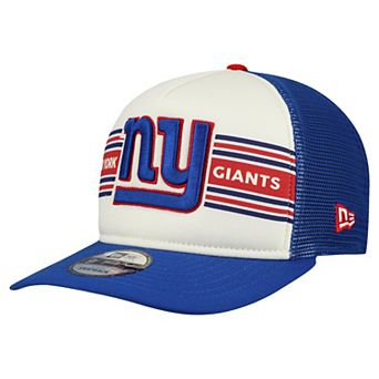 Men's New Era Cream/Royal New York Giants Banner A-Frame 9FIFTY Snapback Hat