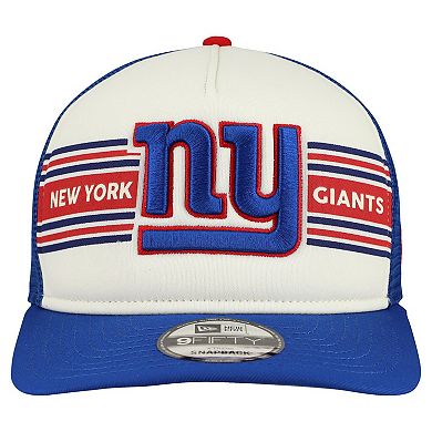 Men's New Era Cream/Royal New York Giants Banner A-Frame 9FIFTY Snapback Hat
