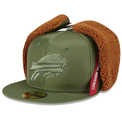 Men's New Era x Alpha Industries Olive Buffalo Bills Dog Ears 59FIFTY Fitted Hat