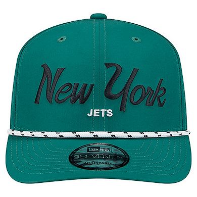 Men's New Era Green New York Jets Script 9SEVENTY Adjustable Hat