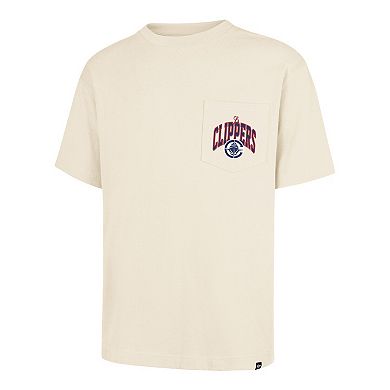Unisex '47 Cream LA Clippers Crossover Collection Foundation Pocket T-Shirt