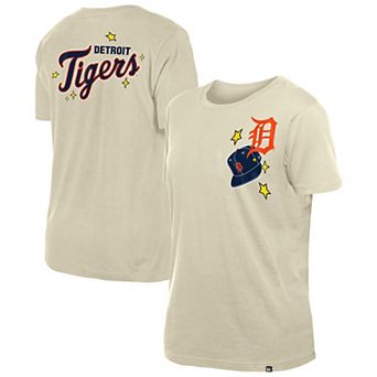 Women's New Era Cream Detroit Tigers Stars & Cap T-Shirt