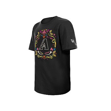 Youth New Era Black Arizona Diamondbacks Día de los Muertos T-Shirt
