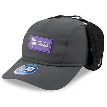 Men's New Era Charcoal Minnesota Vikings 2025 Sideline Cold Weather Runner Dog Ear Adjustable Hat