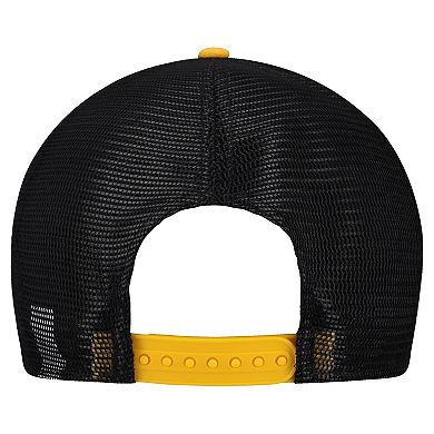 Men's New Era Cream/Black Pittsburgh Steelers Banner A-Frame 9FIFTY Snapback Hat