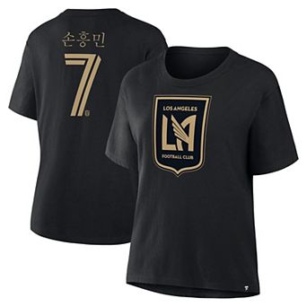 Women's Fanatics Son Heung-Min Black LAFC Hangul Name & Number T-Shirt