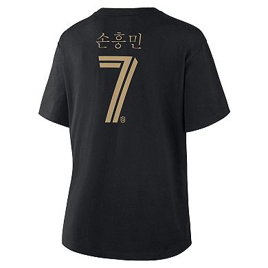 Women's Fanatics Son Heung-Min Black LAFC Hangul Name & Number T-Shirt