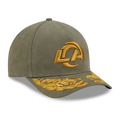 Men's New Era x Alpha Industries Olive Los Angeles Rams A-Frame 9FORTY Adjustable Hat