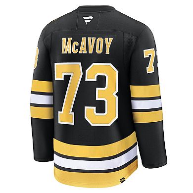 Men's Fanatics Charlie McAvoy Black Boston Bruins Home Premium Player Jersey