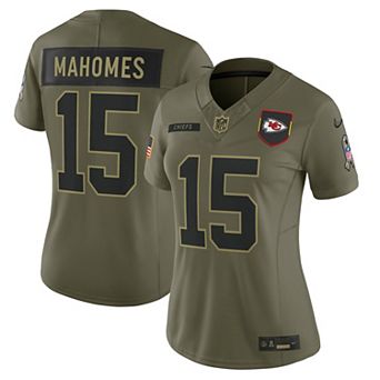 Women's Nike Patrick Mahomes Olive Kansas City Chiefs 2025 Salute to Service Limited Jersey
