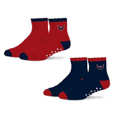 Women's Starter Red/Navy Washington Capitals Home and Away Cozy Socks 2 Pack