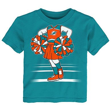 Girls Toddler Outerstuff Aqua Miami Dolphins Game Fit T-Shirt