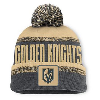 Men's Fanatics Charcoal/Gold Vegas Golden Knights Fundamentals Thrive Cuffed Knit Hat with Pom
