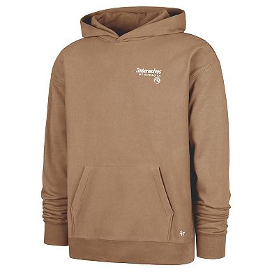 Men's '47 Khaki Minnesota Timberwolves Triple Double Foundation Premium Hoodie Sweatshirt