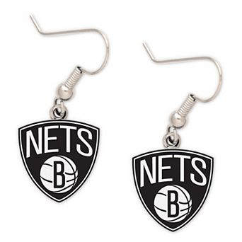 WinCraft Brooklyn Nets Logo Dangle Earrings