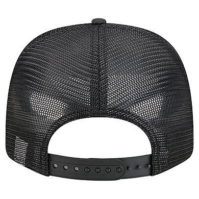 Men's New Era Black Seattle Kraken Quilted Nylon 9SEVENTY Adjustable Trucker Hat