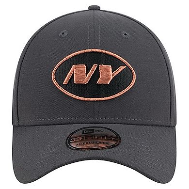 Men's New Era Gray New York Jets Empire 39THIRTY Flex Hat