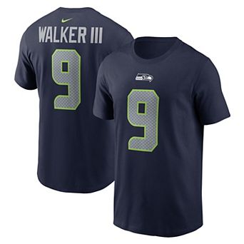 Men's Nike Kenneth Walker III College Navy Seattle Seahawks Player Name & Number T-Shirt