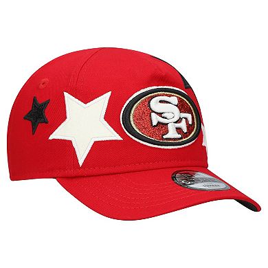 Toddler New Era Scarlet San Francisco 49ers Stardom 9FORTY A-Frame Adjustable Hat
