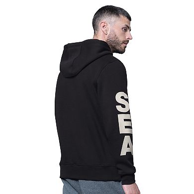 Men's Starter Black Seattle Seahawks Handoff Fleece Hoodie Sweatshirt
