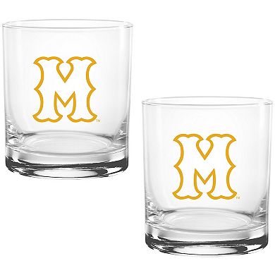 Missouri Tigers Two Pack 14oz. Vault Sketch Rocks Glass Set