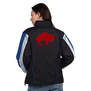 Women's Starter Black/Royal Buffalo Bills Thursday Night Gridiron Half-Zip Jacket