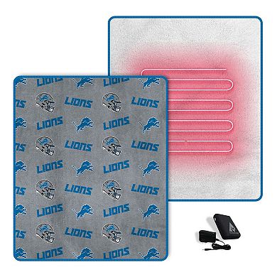 Pegasus Detroit Lions Scattered Logos 60" x 70" Heated Blanket