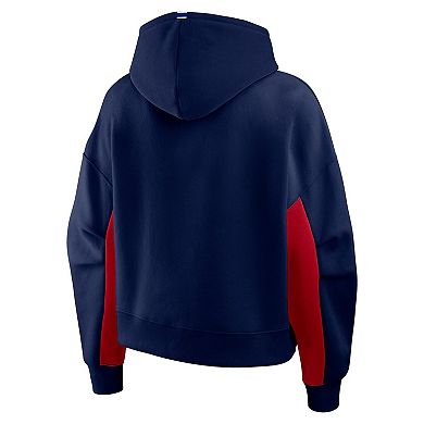 Women's Fanatics Navy Montreal Canadiens Back Check Boxy Hoodie