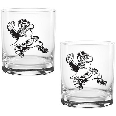 Iowa Hawkeyes Vintage Sketch 14oz 2-Pack Glass Set