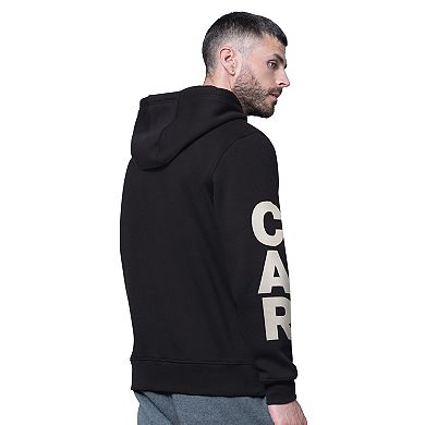 Men's Starter Black Carolina Panthers Handoff Fleece Hoodie Sweatshirt