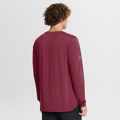 Men's Fanatics Burgundy Colorado Avalanche Authentic Pro Rink Tech Long Sleeve T-Shirt