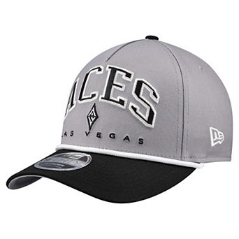 Men's New Era Gray Las Vegas Aces Bold Arch COOLERA 9FORTY A-Frame M-Crown Adjustable Hat