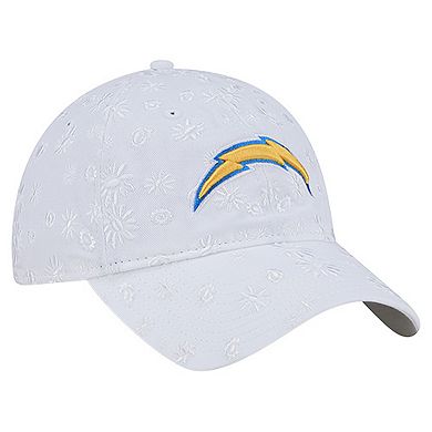Women's New Era White Los Angeles Chargers Floral 9TWENTY Adjustable Hat