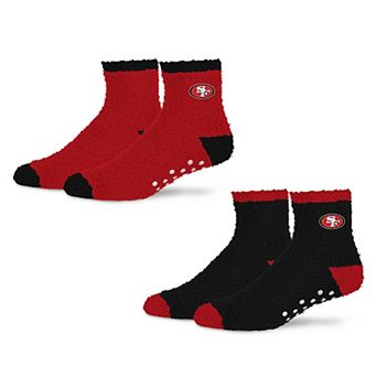 Women's Starter Scarlet/Black San Francisco 49ers Home and Away Cozy Socks 2 Pack