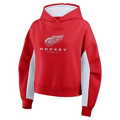 Women's Fanatics Red Detroit Red Wings Back Check Boxy Hoodie