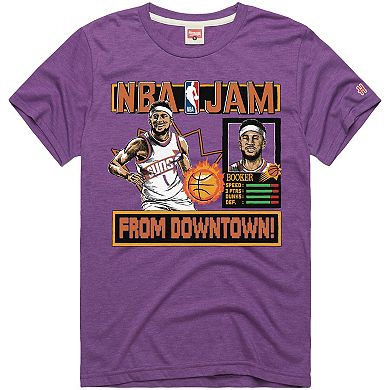Unisex Homage Devin Booker Purple Phoenix Suns NBA Jam Tri-Blend T-Shirt