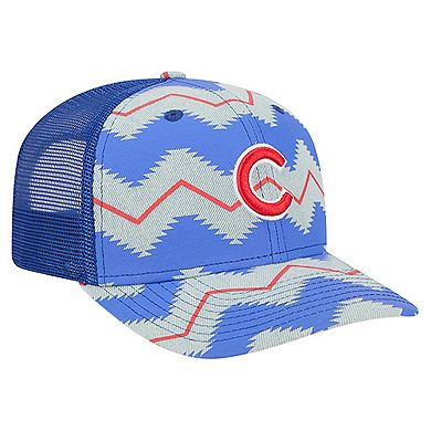 Men's New Era Denim/Royal Chicago Cubs Aztec Denim 9SEVENTY Adjustable Hat