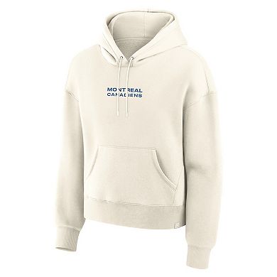 Women's Fanatics Cream Montreal Canadiens Neutral Zone Legacy Hoodie