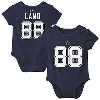 Infant Nike CeeDee Lamb Navy Dallas Cowboys Player Name & Number Bodysuit