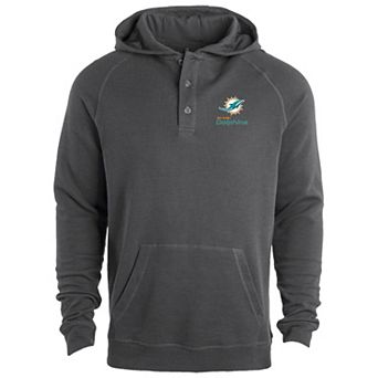 Men's Dunbrooke Gray Miami Dolphins Montana Raglan Thermal Hoodie