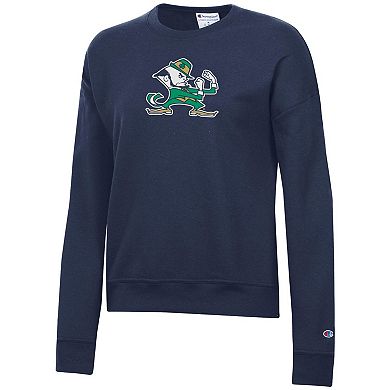Women's Champion Navy Notre Dame Fighting Irish Powerblend Sweatshirt