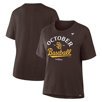 Women's Brown San Diego Padres 2025 MLB Postseason Locker Room T-Shirt