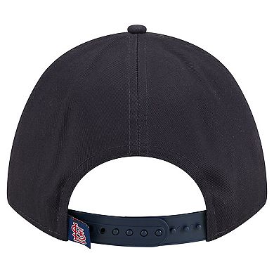 Women's New Era Navy St. Louis Cardinals Metallic A-Frame 9FORTY Adjustable Hat