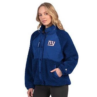 Women's Starter Royal New York Giants On the Ball Sherpa Jacket