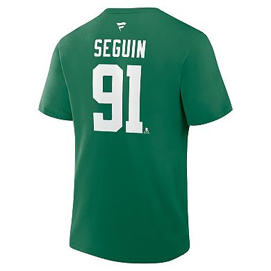 Men's Fanatics Tyler Seguin Kelly Green Dallas Stars Authentic Stack Name & Number T-Shirt