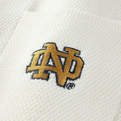 Women's ZooZatz Cream Notre Dame Fighting Irish Striped Knit Button-Up Cardigan
