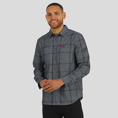 Men's Darius Rucker Collection by Fanatics Gray Buffalo Bills Micro Corduroy Plaid Button Up Shirt